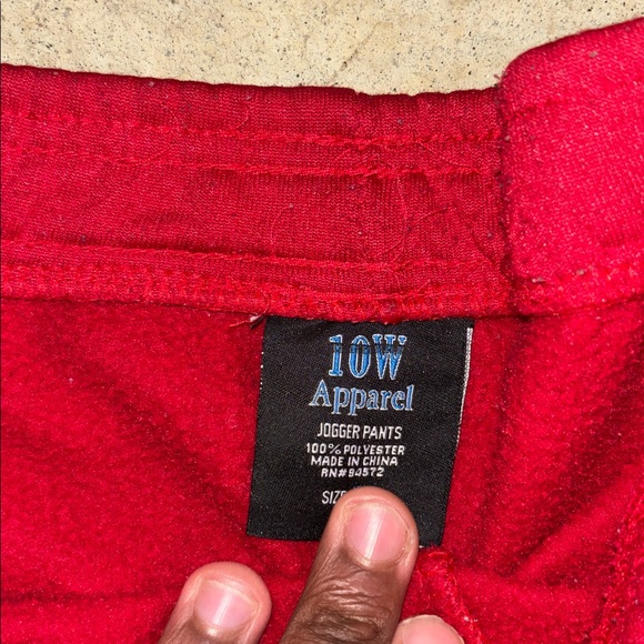 Kids Red Jogger Pants - Picture 3 of 3